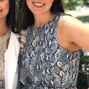 Banana Republic Blue Snakeskin Dress